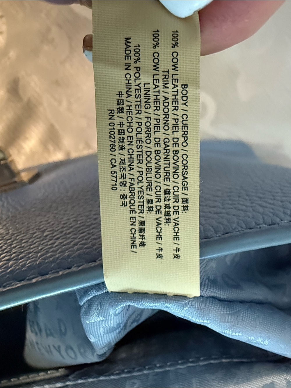 Kate Spade Serrano Place Pearl Shonna Leather Crossbody Satchel Blue - Picture 13 of 14